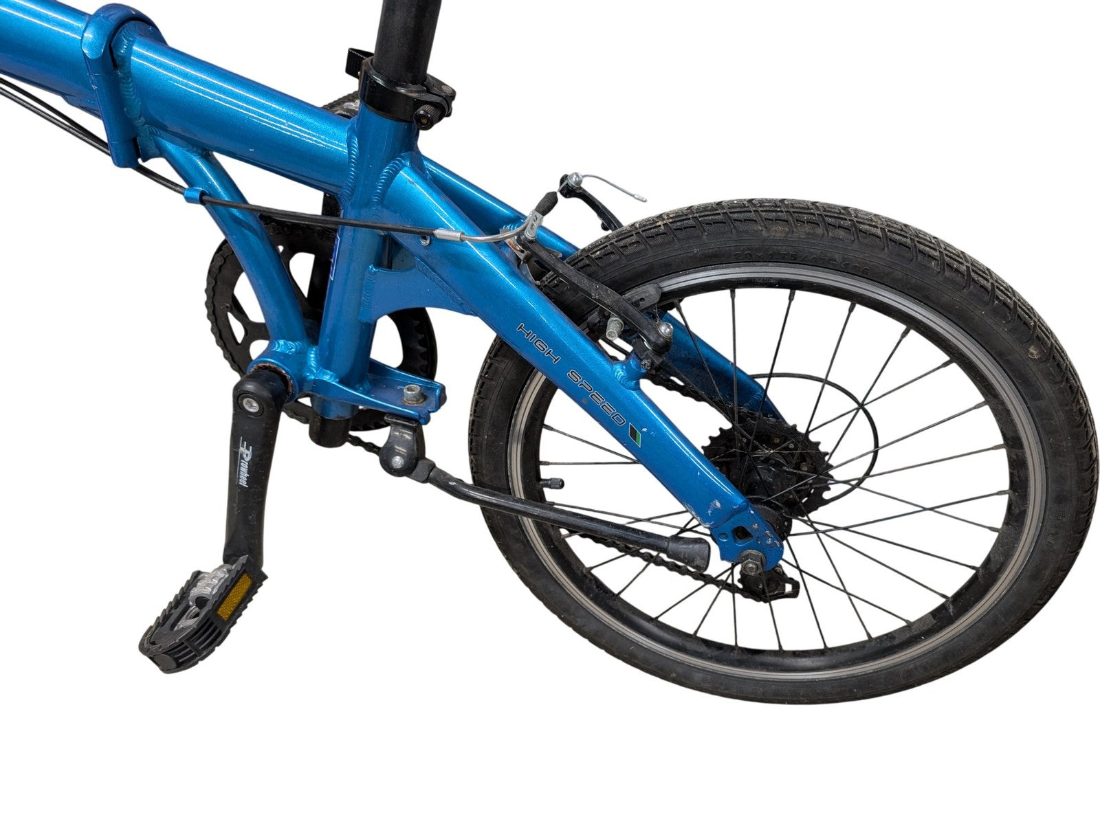 Ecosmo Folding Bike 16" Wheels Blue Shimano 6 Speed Lightweight Commuter Bicycle