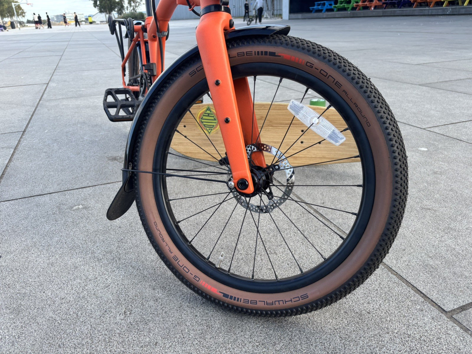 Brompton G Line 8-Speed Orange w/ mudguards and rack