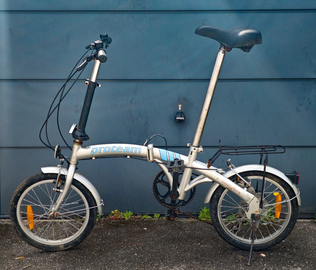 Proteam Folding Bike   6 shimano  gears  16' wheels' bicycle  fold up v-brakes