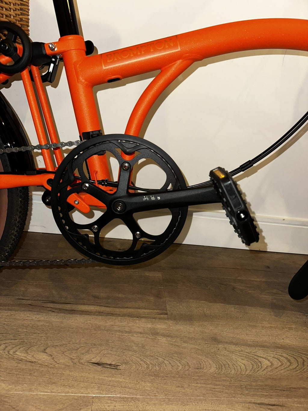 Brompton G-Line(roller frame), M, Orange, 8 speed - Be seen lights included
