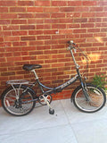 Raleigh Evo 7 20in Folding Bike 7-Speed Black/Silver Rear Rack Mudguards