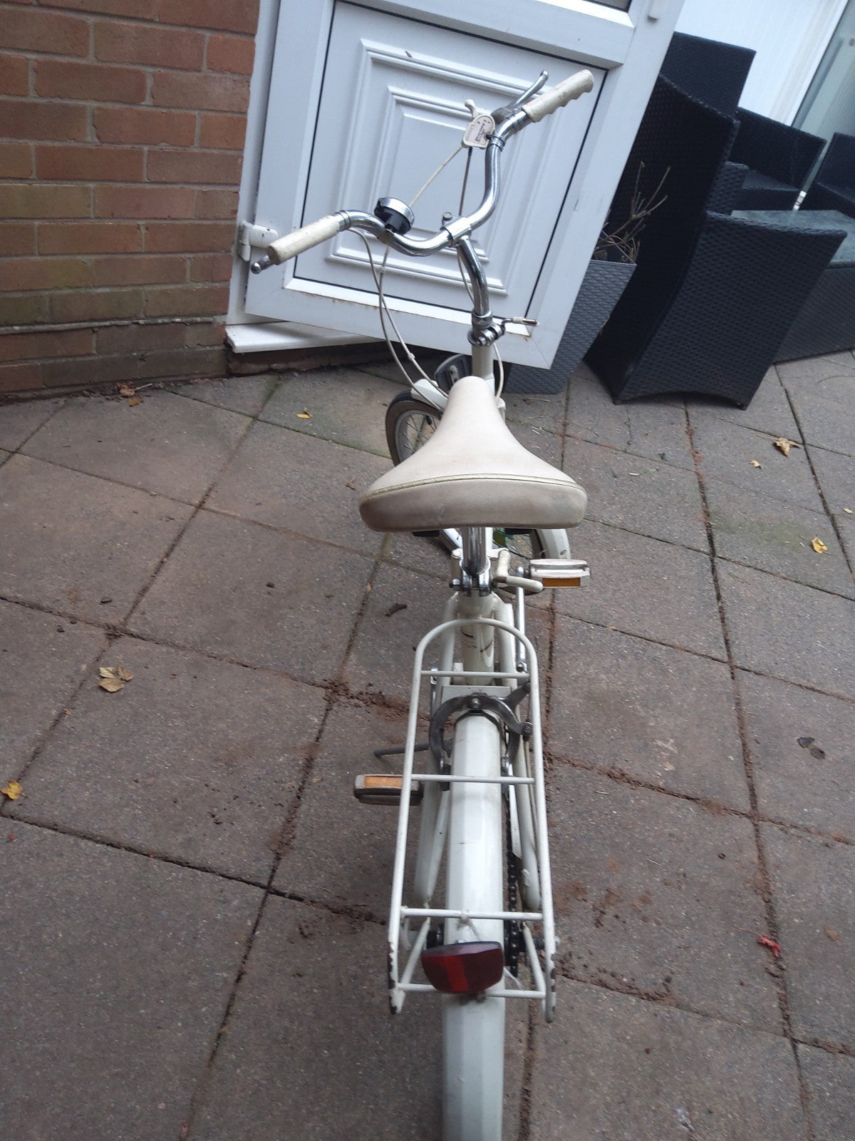 Raleigh Compact Vintage Folding Bike Bicycle 1970s Retro Cream White