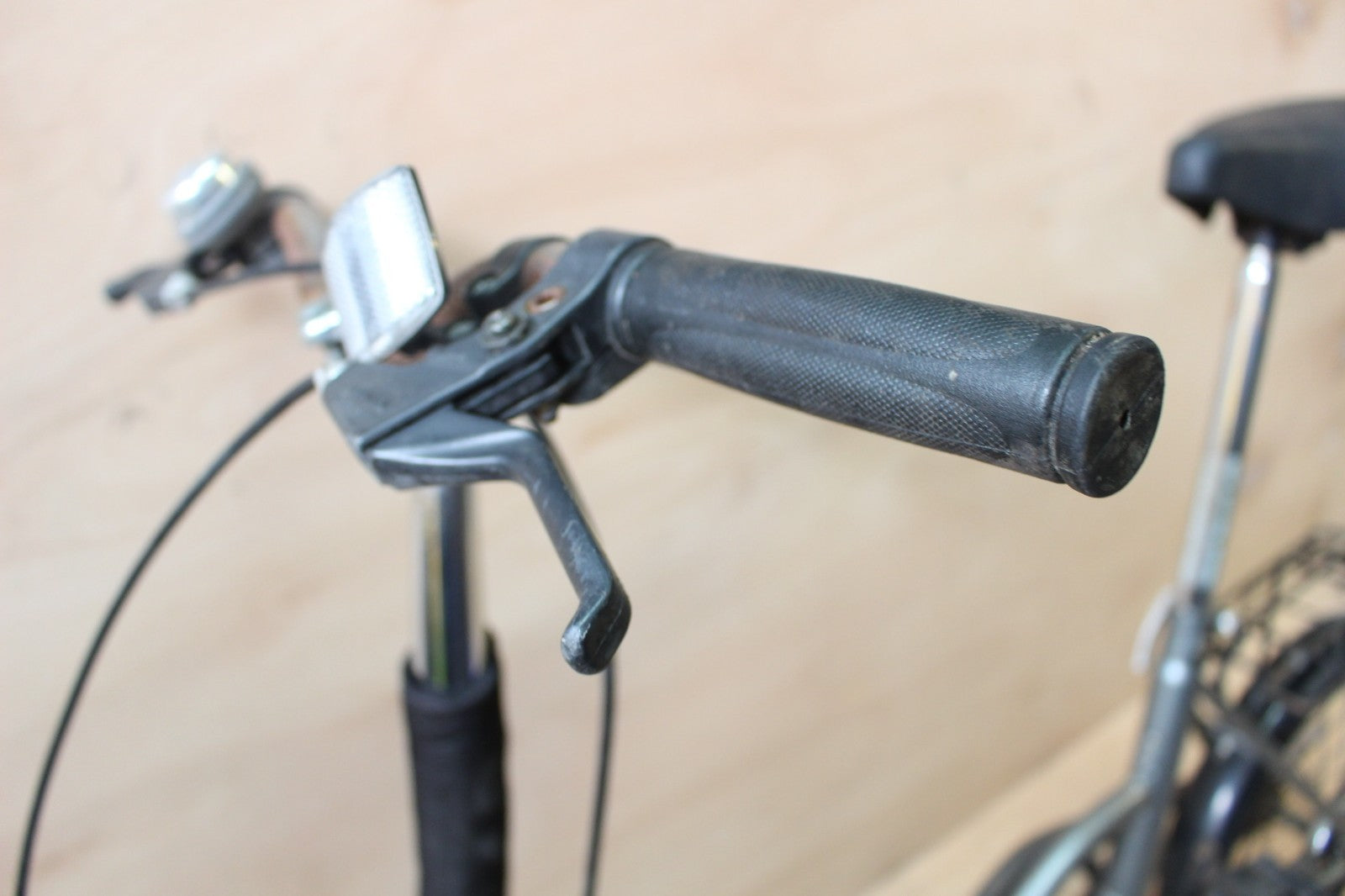 Black compact stowaway folding bike. Good working condition. Shopping. S size