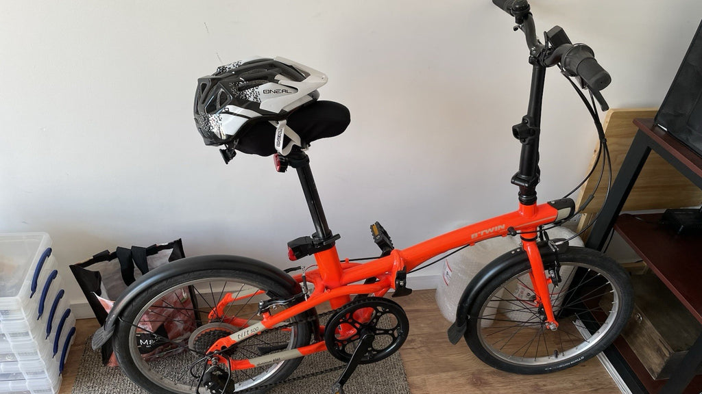 Decathlon Tilt 500 Folding Bike Bright Orange Very Good  Condition