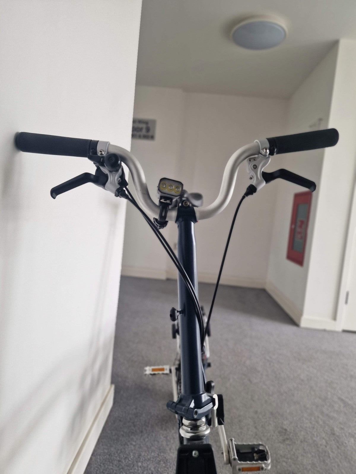 Brompton M3R Folding Bike - Tempest Blue - 3 Speed - Rear Rack & Front Metro Bag