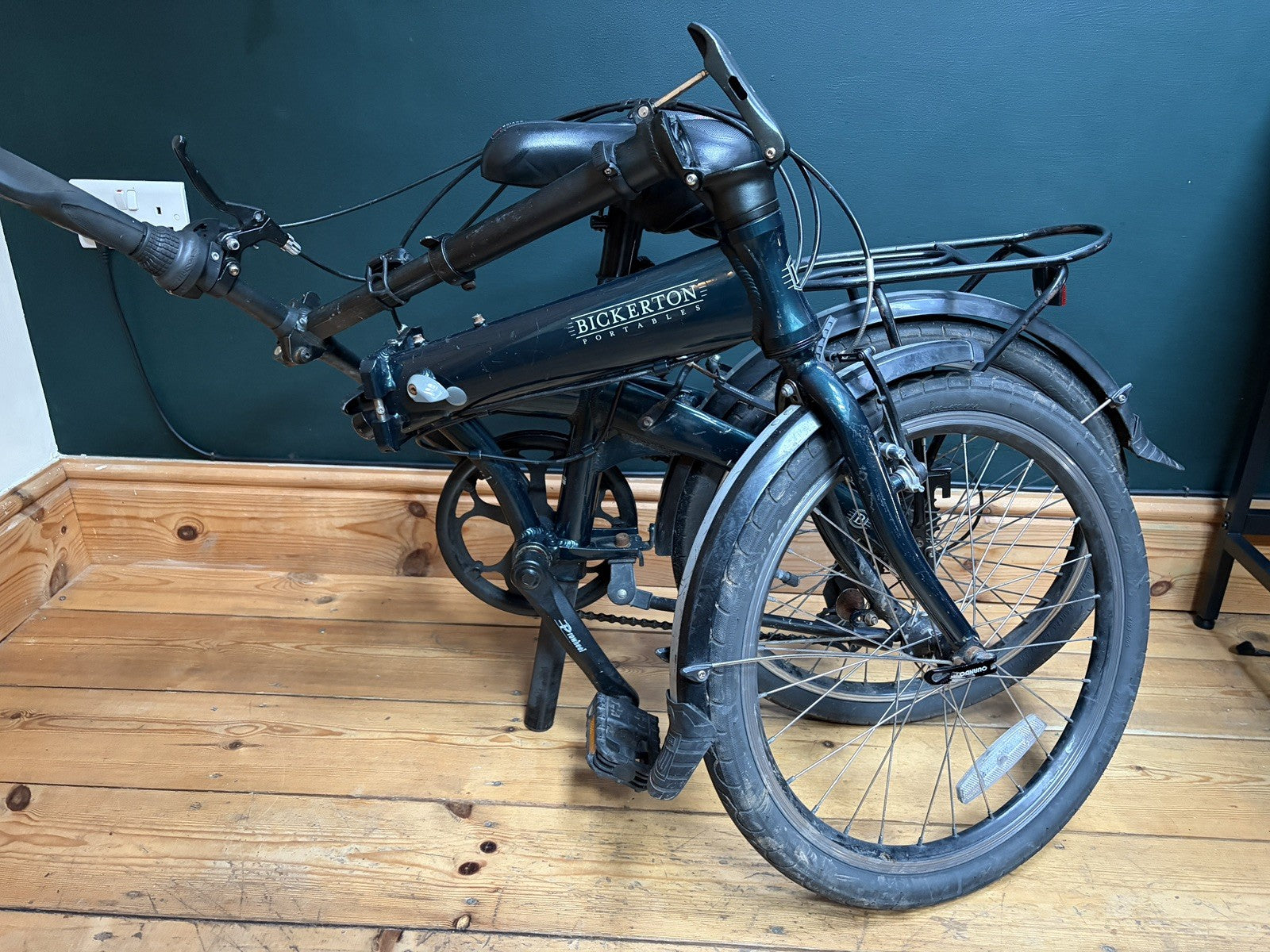 Bickerton Portable Junction 1507 Folding Bicycle in Green, Fully Working