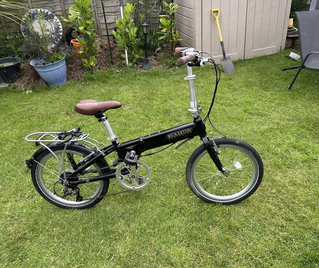 Bickerton Argent 1808 Folding Bike 20in Black w/ Rear Rack, Mudguards, Stand