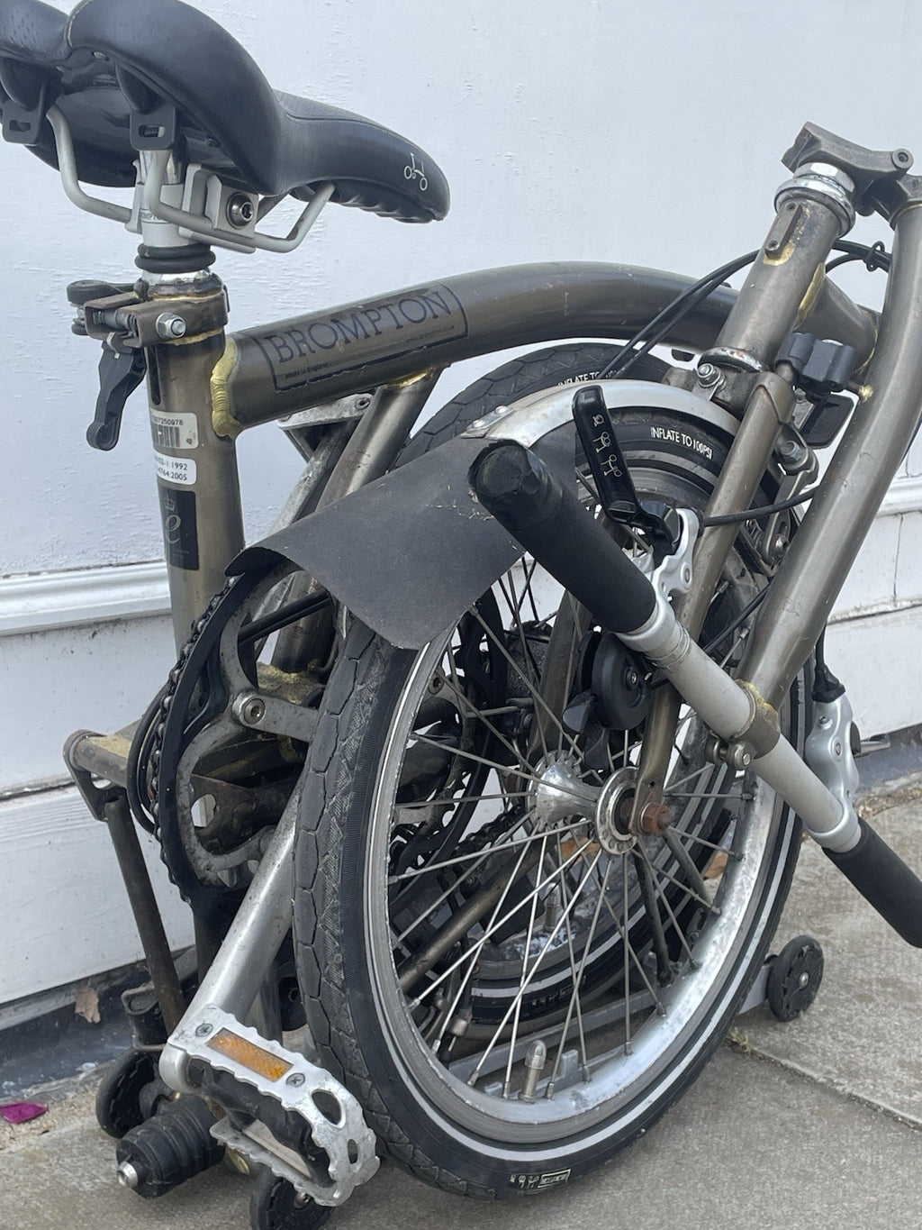 Brompton S3R 3-Speed Folding Bike - Raw Lacquer