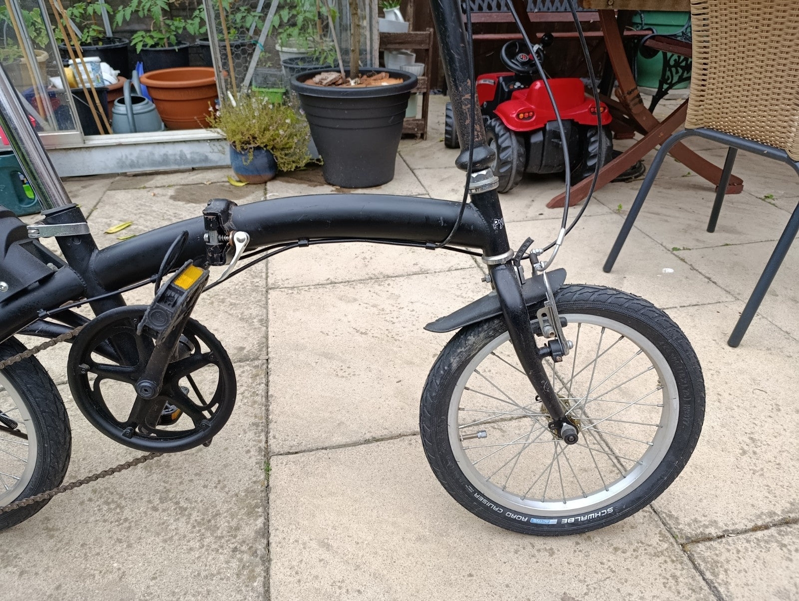 2 Folding Bikes, 5 speed. 16 inch wheels. Used.