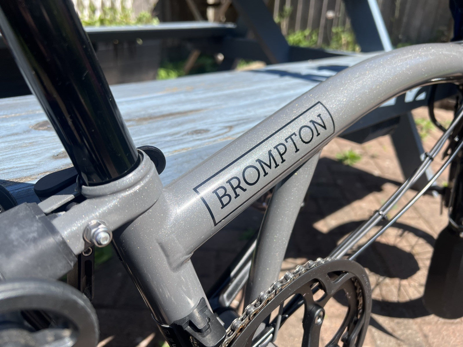 Brompton Electric P Line Urban Folding Bike – Storm Grey – loads of extras (£500