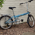 DAHON Speed 20in Folding Bike Blue, Rear Rack, Mudguards, V-Brakes
