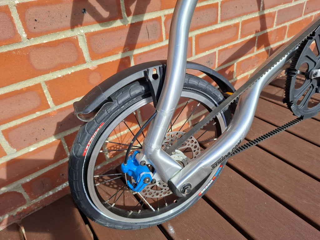 STRIDA Folding Bike - Silver - Good condition