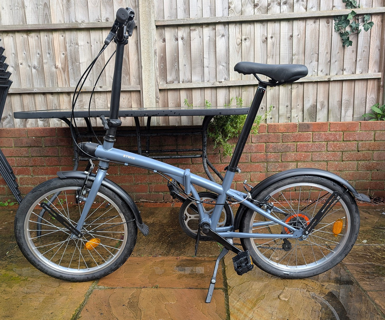Btwin Folding Bike Fold 120 - Grey - Used Excellent condition 6 speed