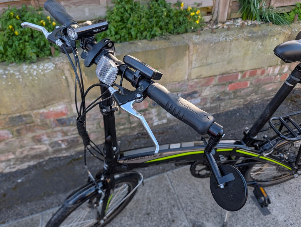 Carrera Crosscity Folding Bike – NEW Battery – Includes Panniers & Lights