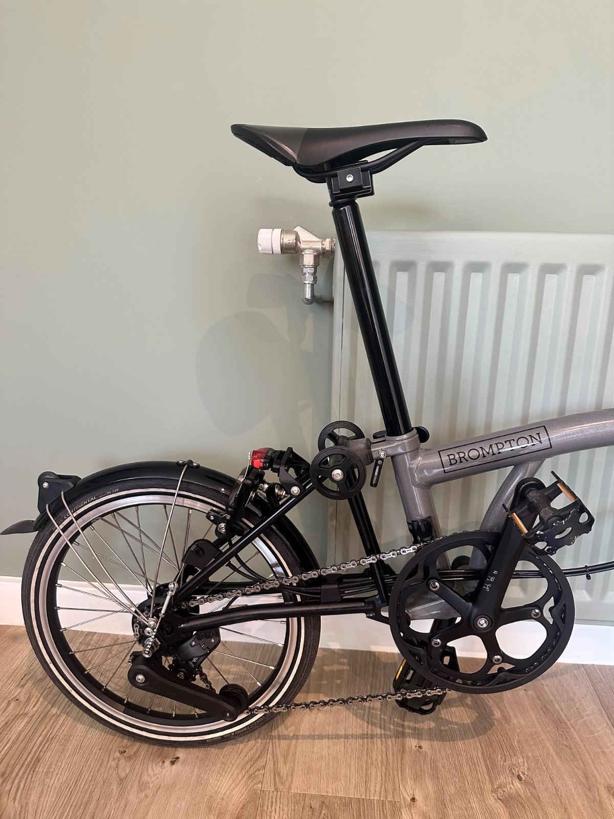 Brompton P Line Explore Mid Bar 12 Speed - Sky Grey