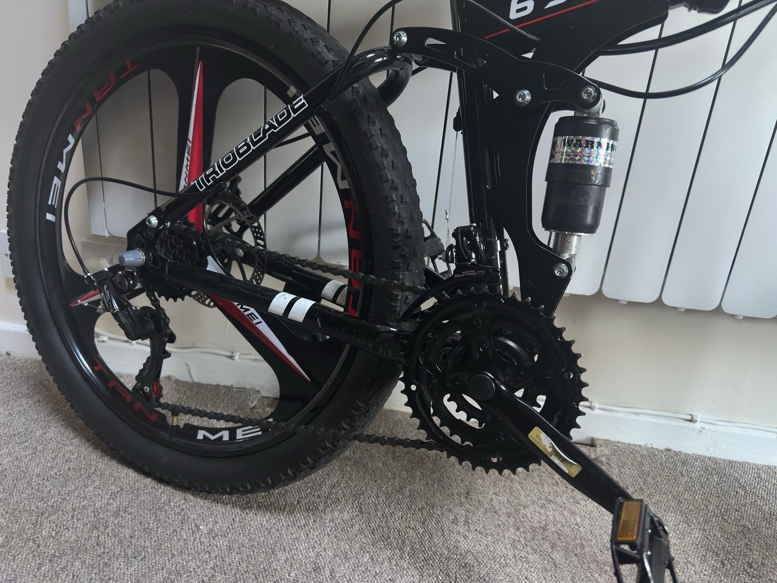 Trioblade 650b Foldable Bicycle 26-inch Men’s Mountain Bike Full Suspension MTB