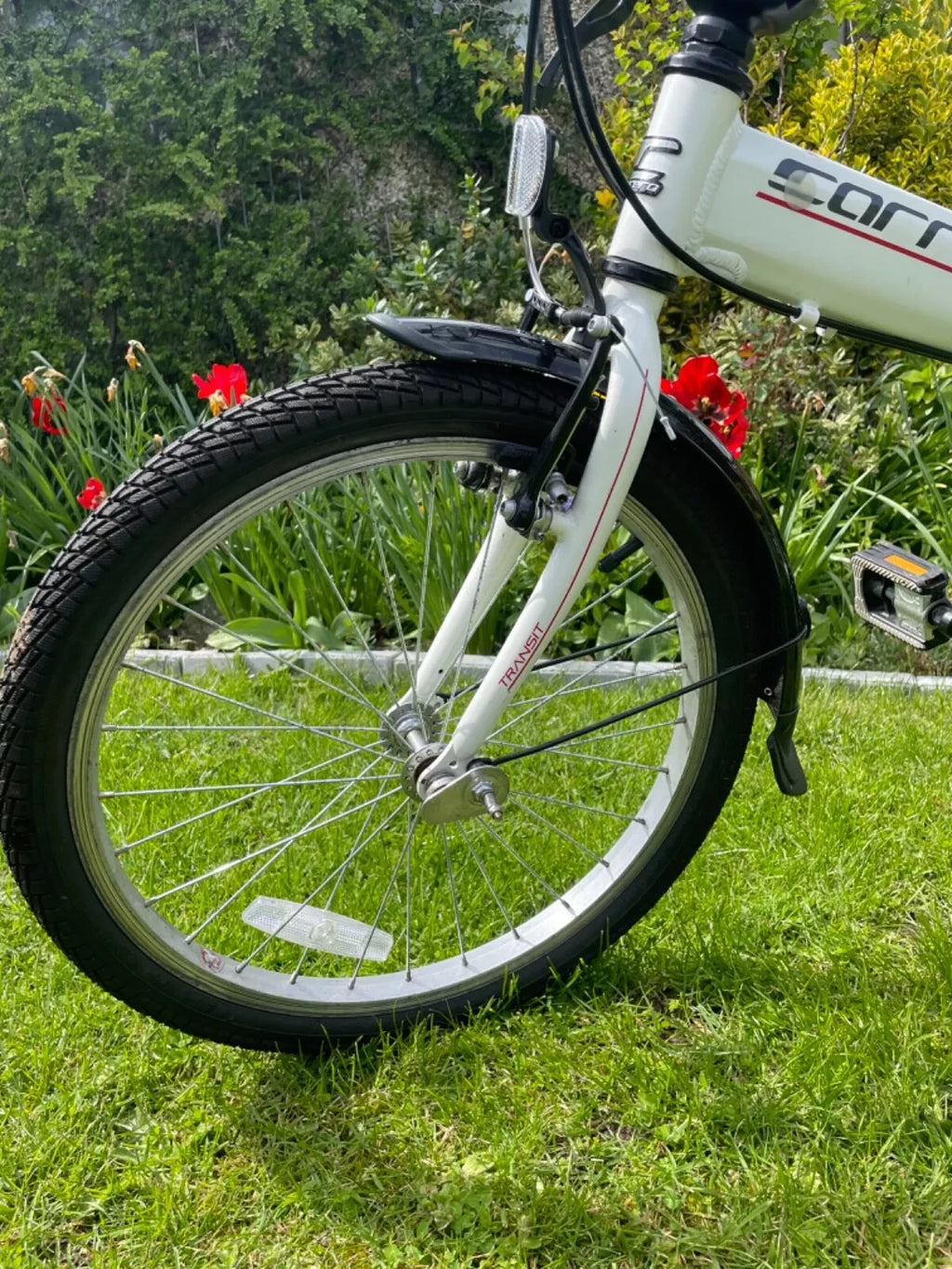 Carrera Transit Lightweight Folding Bike  Aluminium White