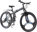 Foldable Mountain Bike 26 Inch 21-Speed Dual Suspension Lightweight Bike