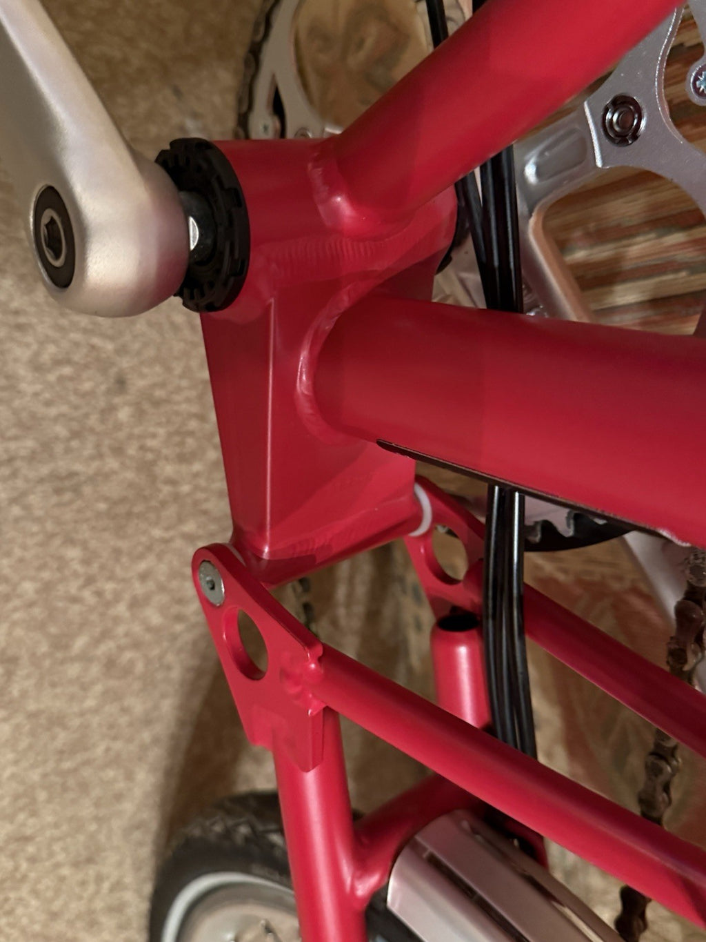 Brompton C Line Explore - House Red. High Handlebars