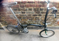 Attractive Brompton single speed folding bike leather saddle