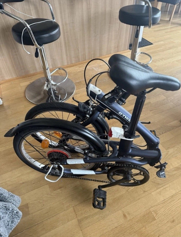 BTWIN Folding Bike 500 Metallica Blue Only used 3 times