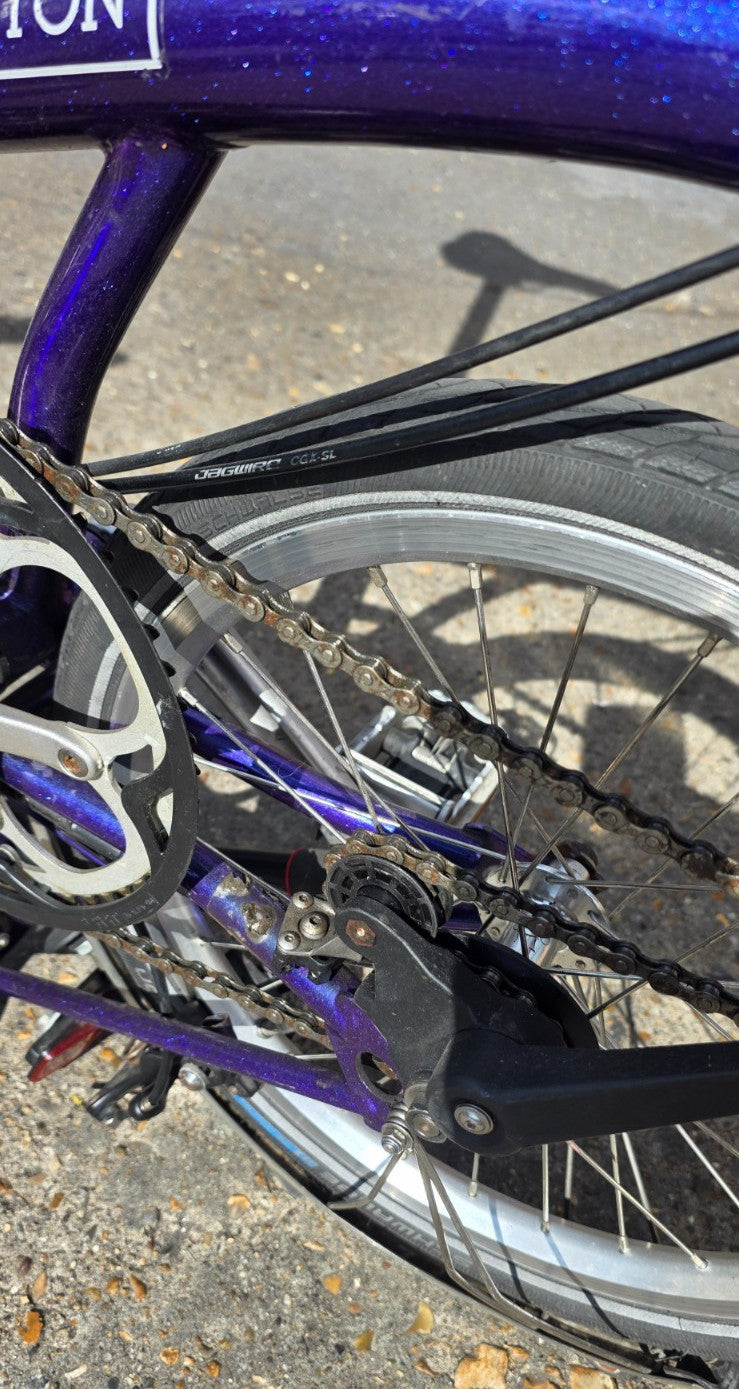 Brompton Bike 2 speed C line - Gloss Purple - Excellent Mechanical Condition