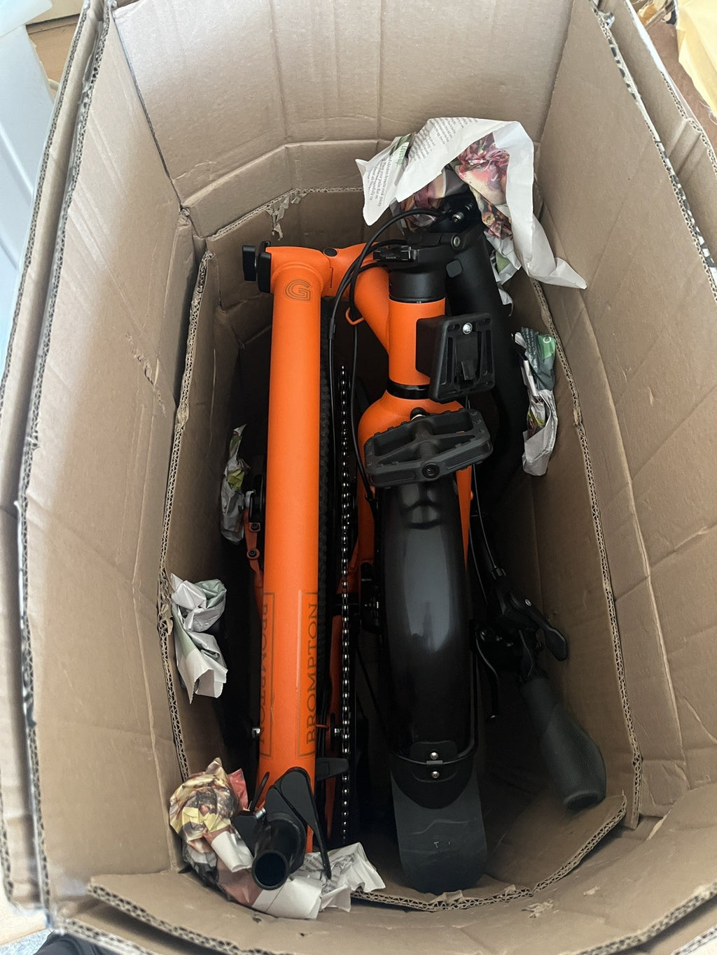 Brompton G Line Adventure Orange w Mudguards and Rack 8 Speed, 2025 M, New Model