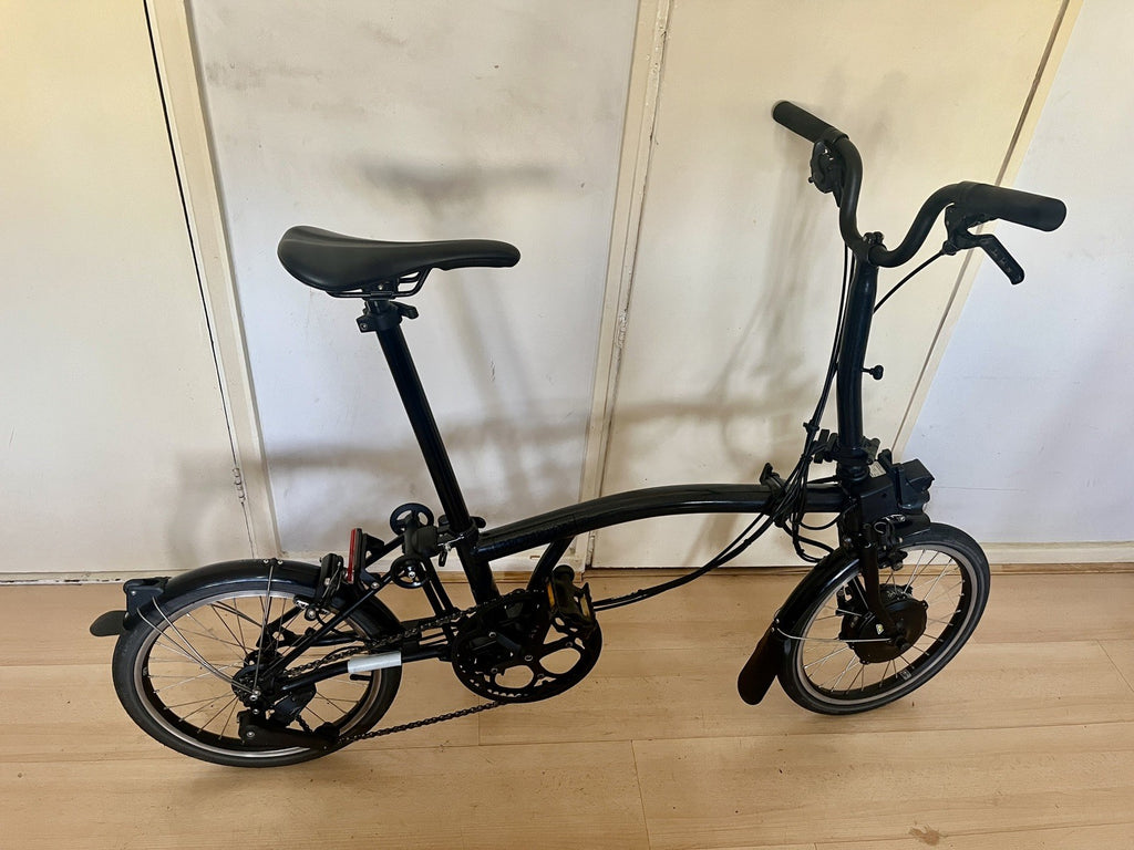 Brompton P Line Electrc Urban 4S, Midnight Black Edition Mid Handlebar RRP £3800