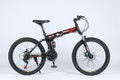 24" & 26-Inch Folding Mountain Bike 21 Speed Full Suspension Bicycle, Men Women