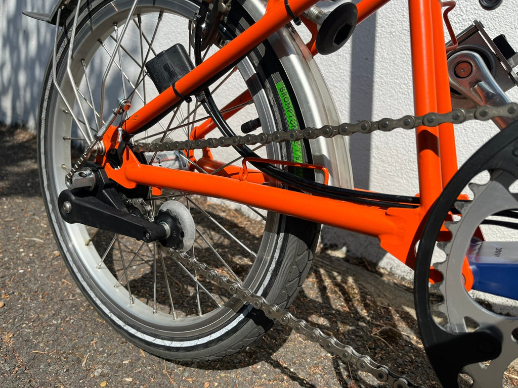 Brompton M3L C Line Dynamo Light 3 speed Navy Blue Red M-type Folding Bike