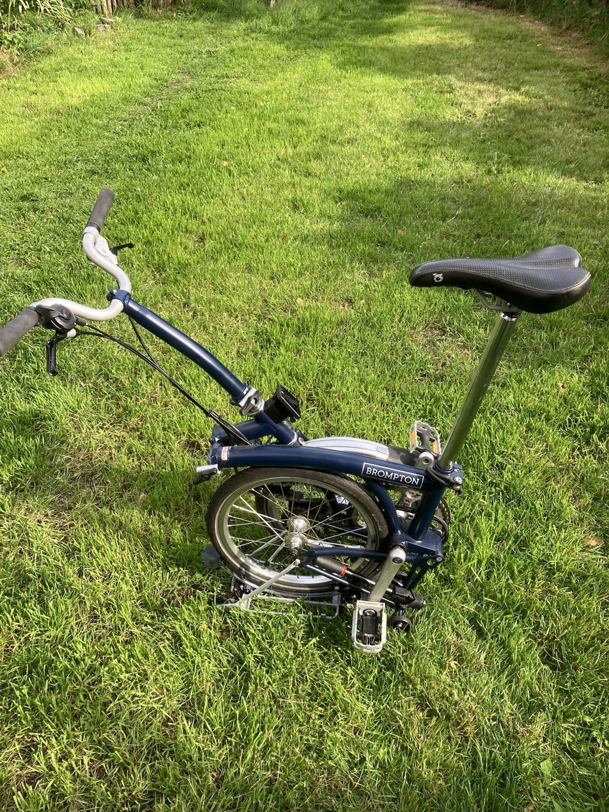 Brompton Folding Bike 2 Speed  Tempest Blue. With Dynamo And Rear Rack
