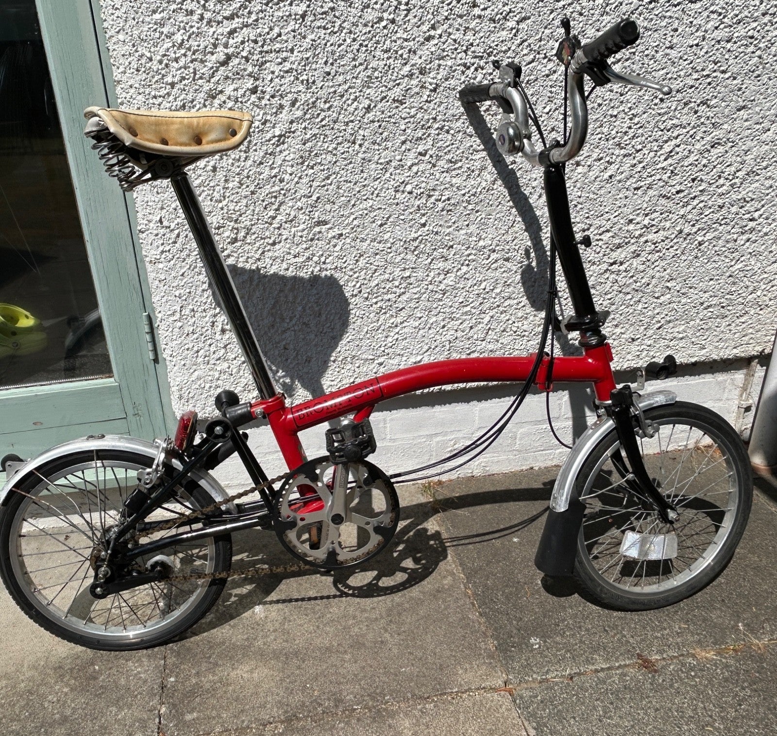 Brompton Folding Bike T5  Frame number 12616  colour red 1993