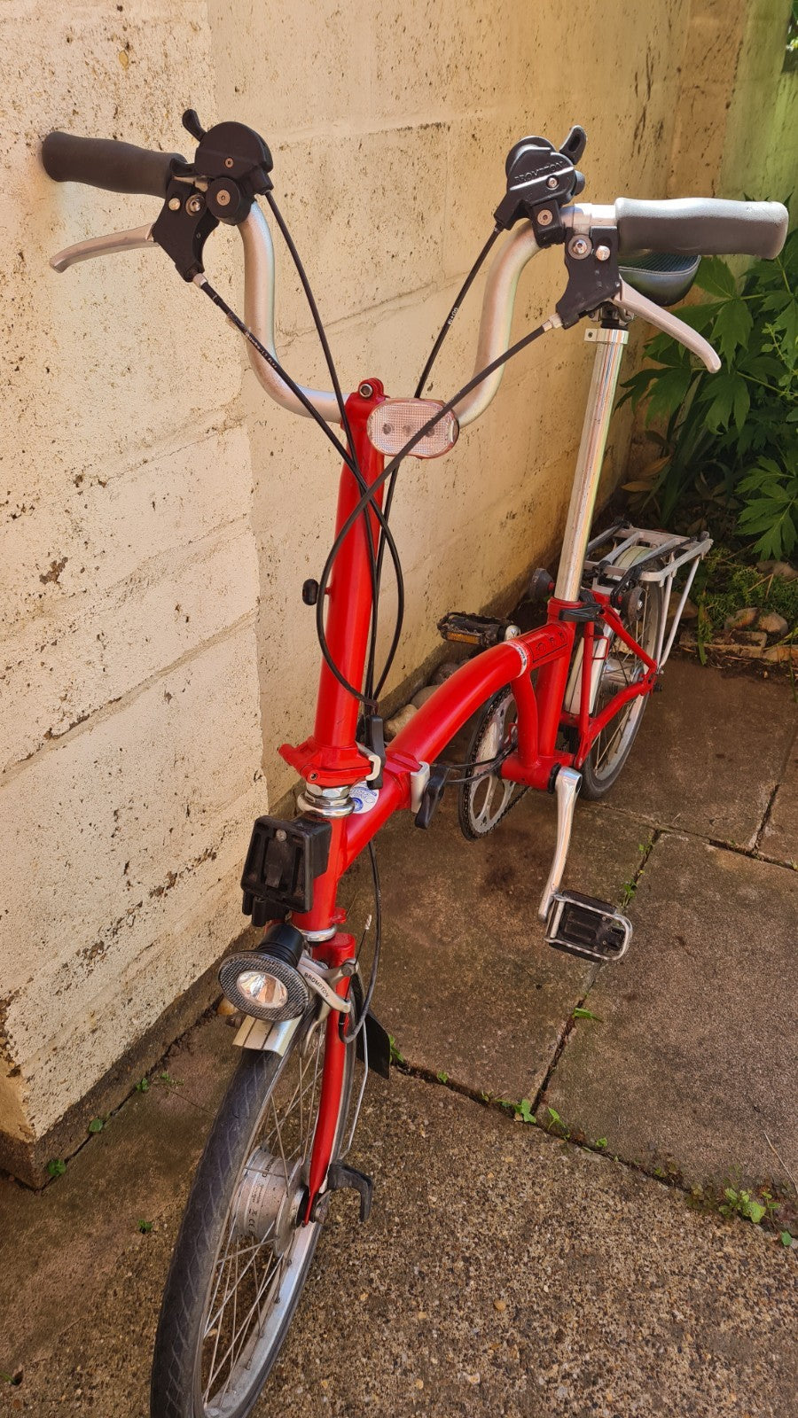 Brompton M6R 6 Speed Folding Bike Red Rear Rack Mudguards UK Made