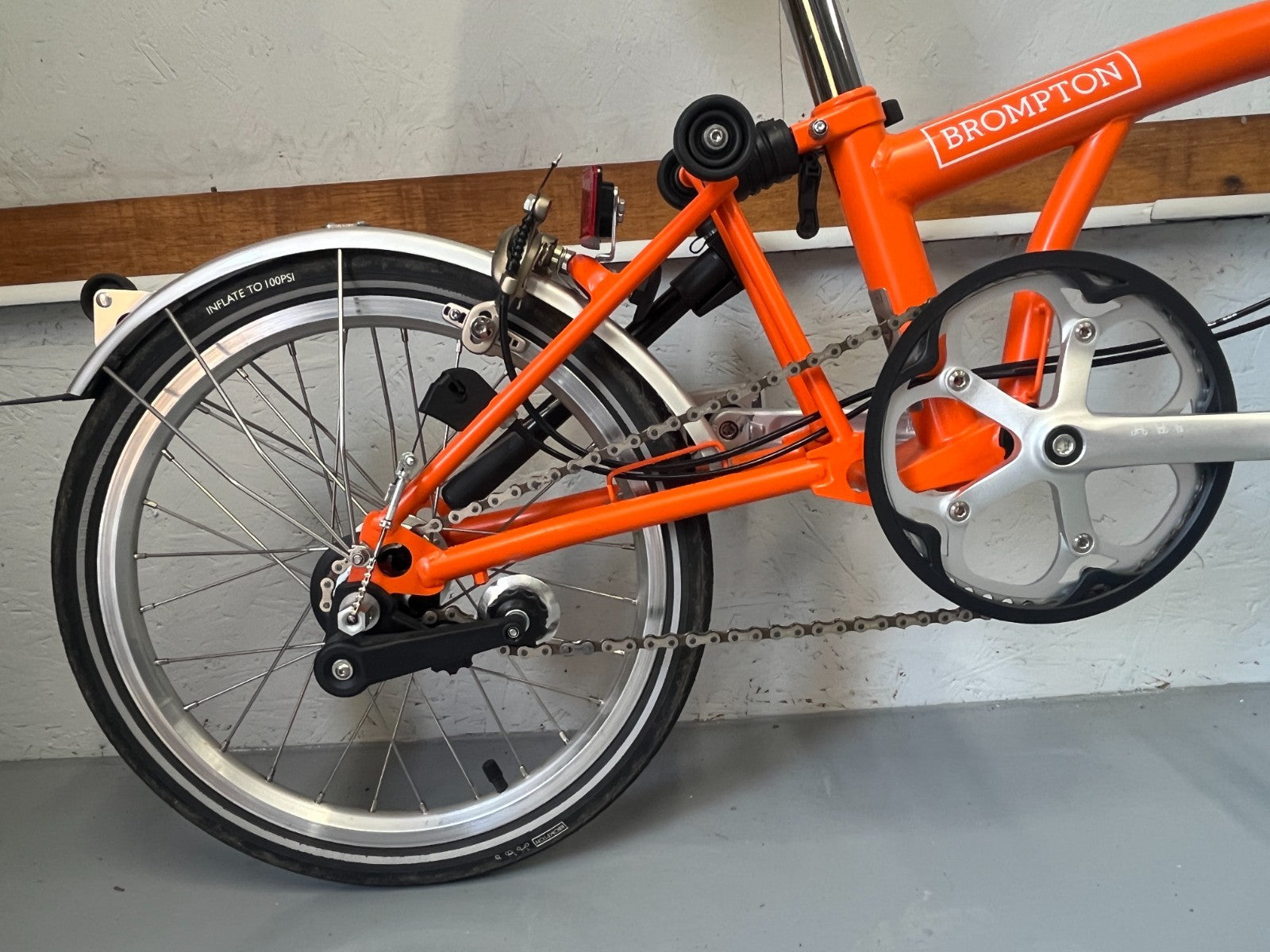 Brompton folding bike 3 speed C Line Orange