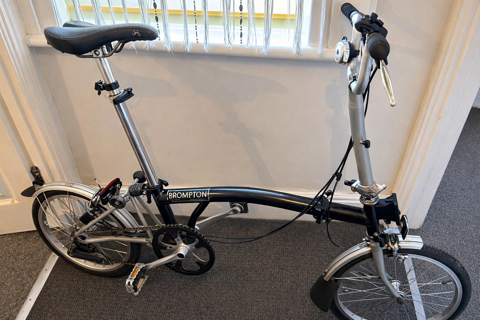 Brompton M3L Silver Black folding bike