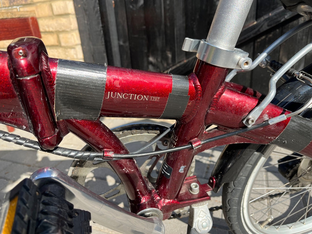 Bickerton  1707 Mark B folding bicycle, red, 7 gears, gel saddle