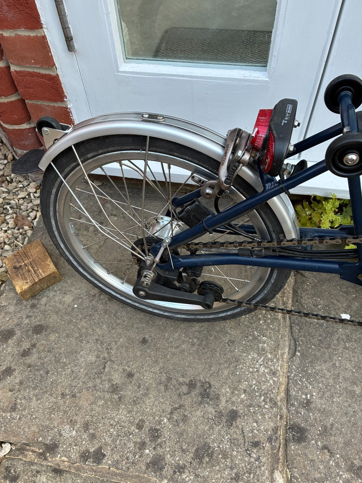 Brompton M6L Folding Bike , Blue 6 Speed, Dynamo lights and mudguards