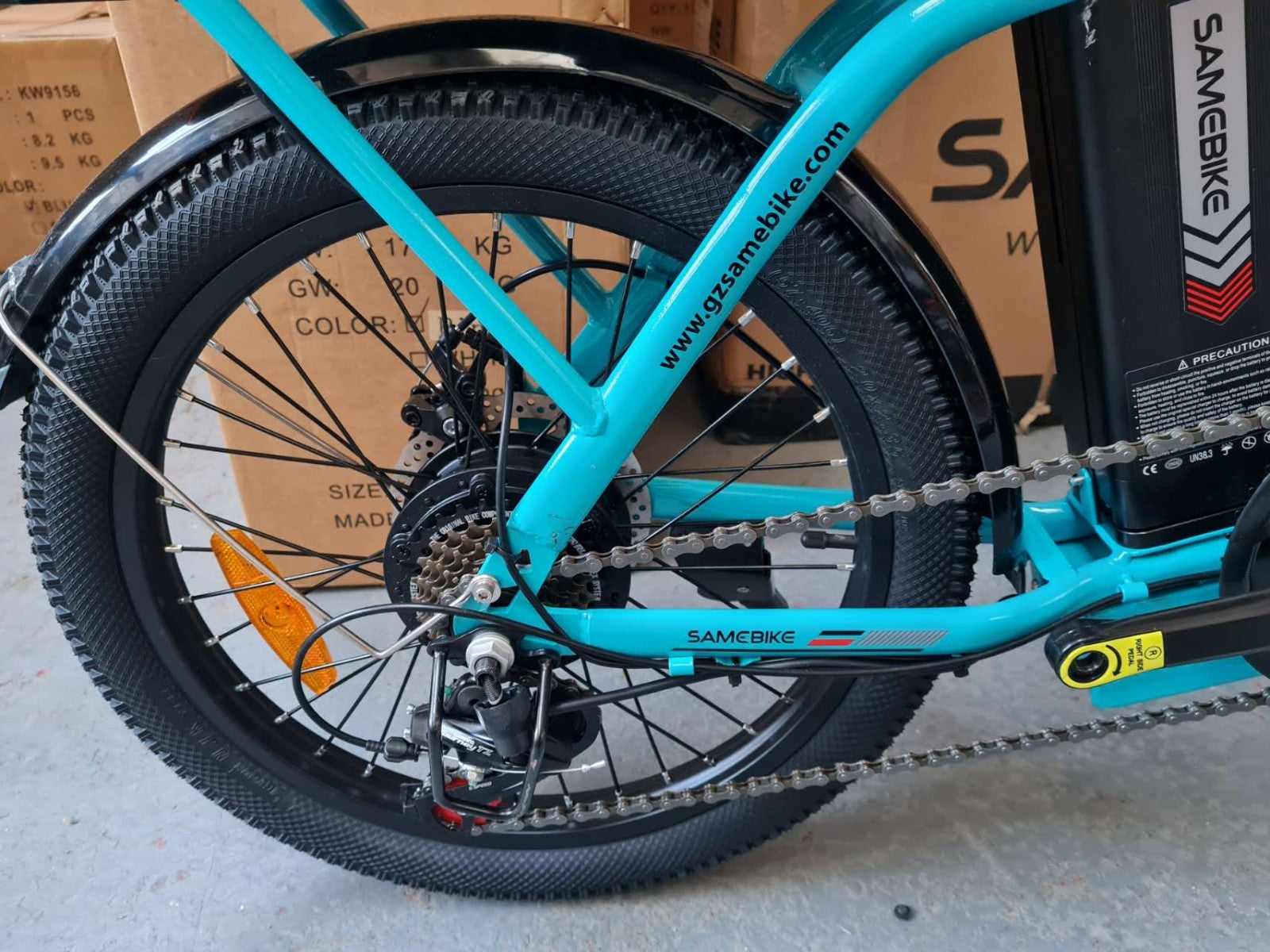 20" Portable Commuter Bike 36V 12AH Folding City Bike 7 Speed -CY20R Light Blue