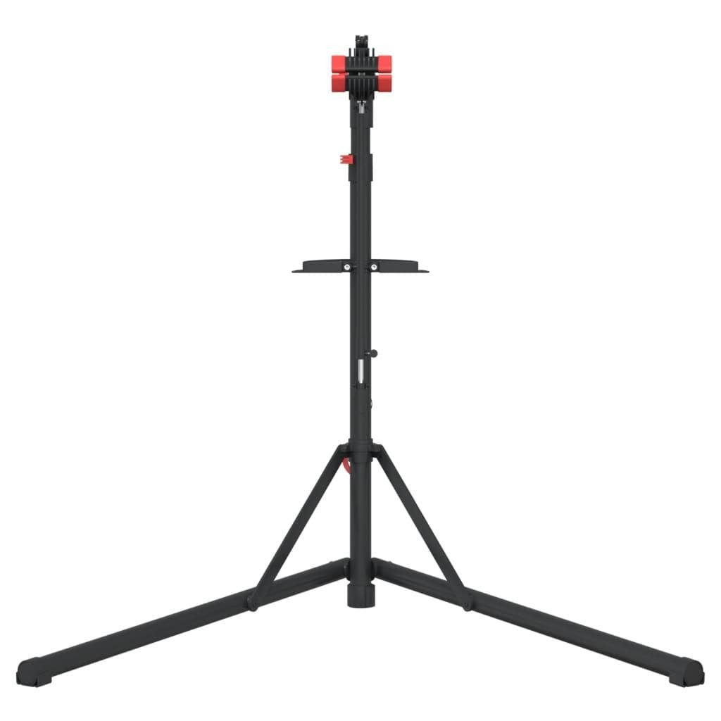 Foldable Bike Repair Stand 92-152 cm Red & Black Powder-Coated Steel TPR