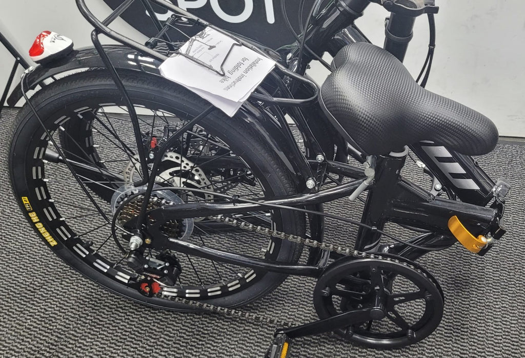 FHW 20" Folding Bike 7-Speed Disc Brakes Black NEW Ex-Display