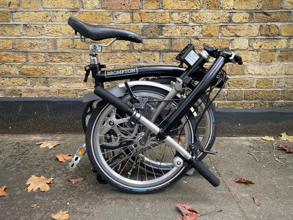 BROMPTON S2LX Folding Bike - Titanium and steel super light Black