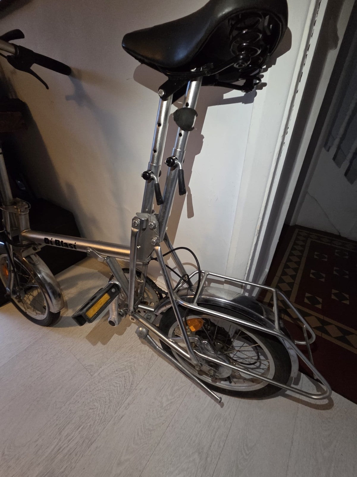 Classic Di-Blasi Folding Bicycle Cycle Silver 3 Spd gears Drum Brake