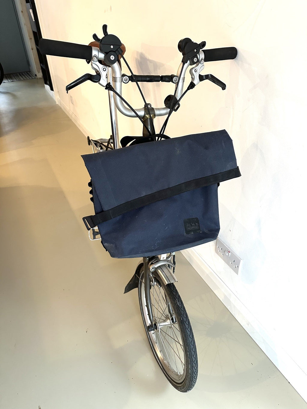 Brompton 6 speed C Line Folding Bike in stylish raw lacquered finish. + Extras
