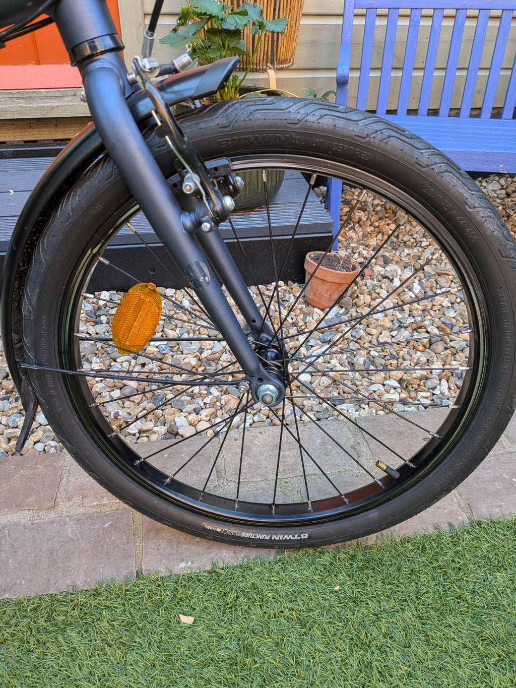 BTWIN Tilt 500 Folding Bike 20-inch Blue Great Condition