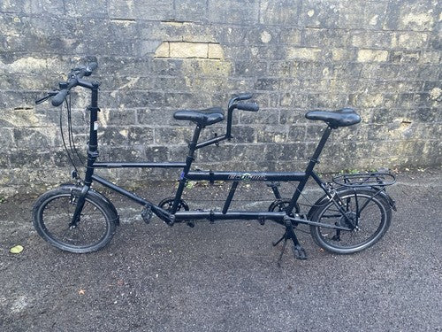 Ecosmo 20in wheel Folding Tandem Bicycle Bike - Black, good condition