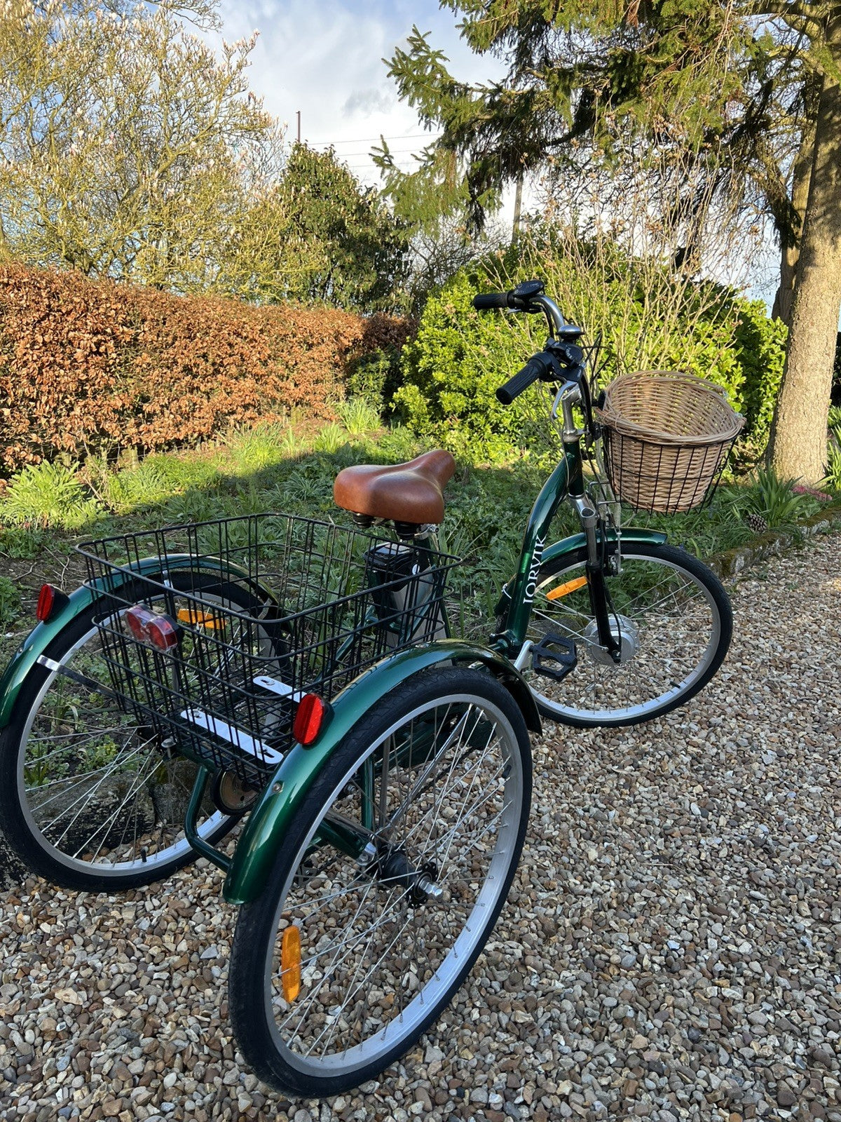 Jorvik Folding Trike / Tricycle Green Powered
