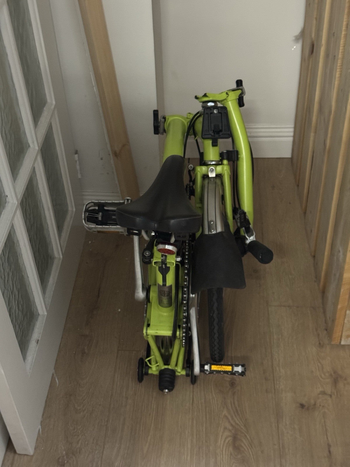 Brompton 2016 2-speed C Line Lime Green Folding Bike with original rear rack