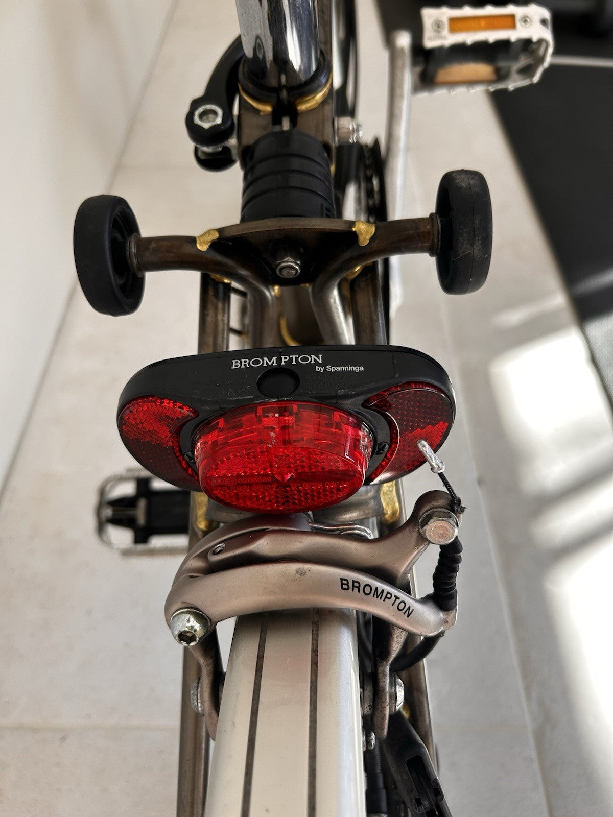 Brompton Folding Bike 6-Speed, Rare Raw Lacquer 2013 With Brompton L Front Bag