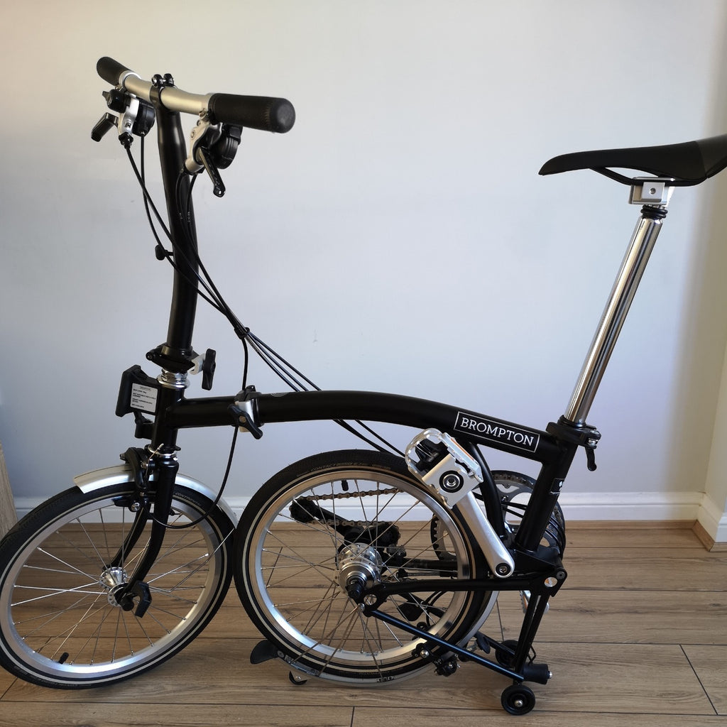 Brompton C Line Explore 6-Speed Matte Black Low Handlebar Folding Bicycle