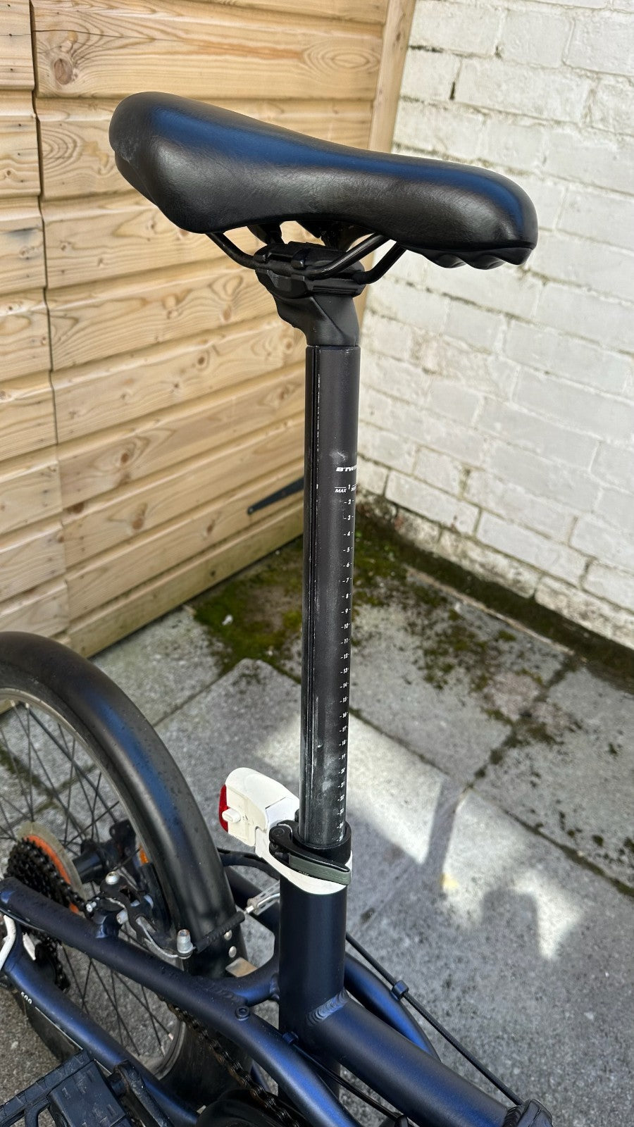 Oxylane Folding Bike Blue 20” Wheels 6 Speed Commuter Bicycle